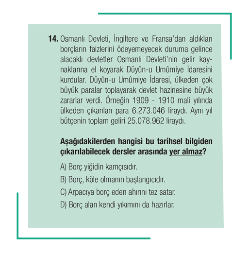 PISA Tarzı Sorular